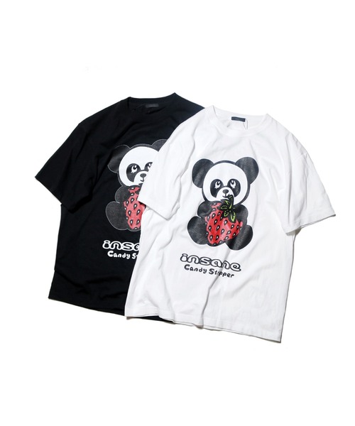 insane（インセイン）の「CANDY STRIPPER STRAWBERRY PEPE BIG TEE（Tシャツ/カットソー・メンズ・ホワイト/ブラック・FREE）」の4枚目の写真