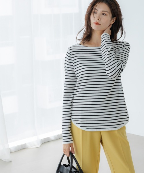 Elura（エルーラ）の「カットソーライクニット/133674（ニット/セーター・レディース・ホワイト/ブラック/ブラック系その他・LARGE/MEDIUM）」の6枚目の写真