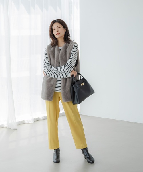 Elura（エルーラ）の「カットソーライクニット/133674（ニット/セーター・レディース・ホワイト/ブラック/ブラック系その他・LARGE/MEDIUM）」の8枚目の写真