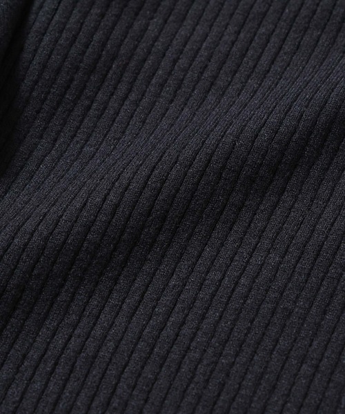 NANO universe（ナノユニバース）の「フリルディティールリブニット（ニット/セーター・レディース・ライトベージュ/ブラック/キャメル・FREE）」の13枚目の写真