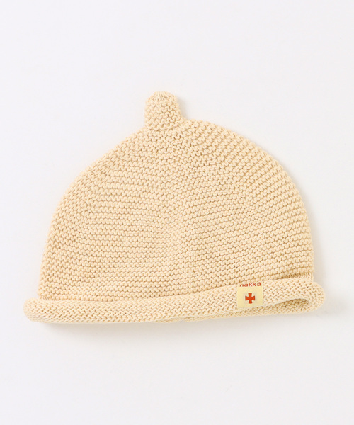 HAKKA BABY（ハッカベビー）の「[ベビー]どんぐりニット帽（ニットキャップ/ビーニー・キッズ・ピンク/ブルー/キナリ・S）」の2枚目の写真