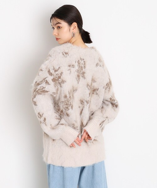 THE SHOP TK （ザ ショップ ティーケー ）の「◆【洗えるライトアウター】フラワージャカードカーディガン（カーディガン/ボレロ・レディース・ブルーグリーン/ブラウン系その他5/ベージュ系4・99）」の8枚目の写真