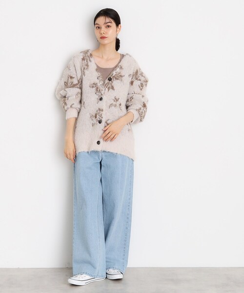 THE SHOP TK （ザ ショップ ティーケー ）の「◆【洗えるライトアウター】フラワージャカードカーディガン（カーディガン/ボレロ・レディース・ブルーグリーン/ブラウン系その他5/ベージュ系4・99）」の9枚目の写真