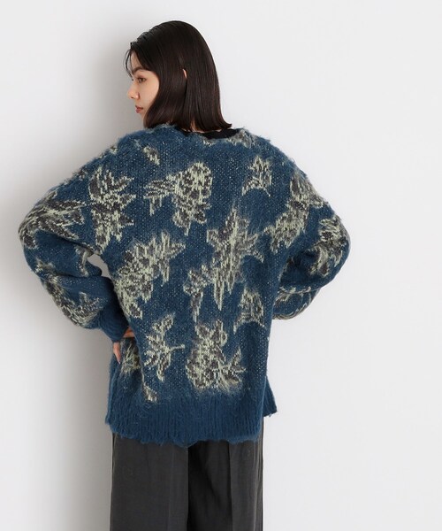 THE SHOP TK （ザ ショップ ティーケー ）の「◆【洗えるライトアウター】フラワージャカードカーディガン（カーディガン/ボレロ・レディース・ブルーグリーン/ブラウン系その他5/ベージュ系4・99）」の12枚目の写真