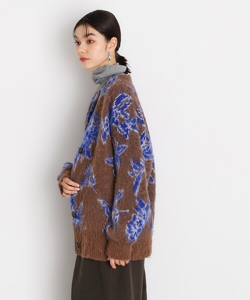 THE SHOP TK （ザ ショップ ティーケー ）の「◆【洗えるライトアウター】フラワージャカードカーディガン（カーディガン/ボレロ・レディース・ブルーグリーン/ブラウン系その他5/ベージュ系4・99）」の16枚目の写真