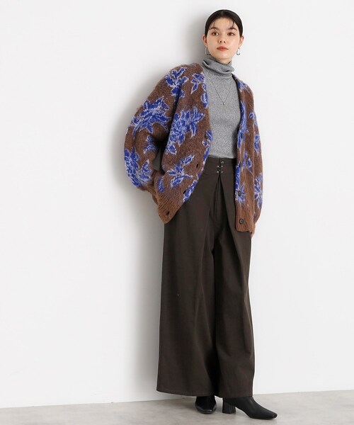 THE SHOP TK （ザ ショップ ティーケー ）の「◆【洗えるライトアウター】フラワージャカードカーディガン（カーディガン/ボレロ・レディース・ブルーグリーン/ブラウン系その他5/ベージュ系4・99）」の17枚目の写真