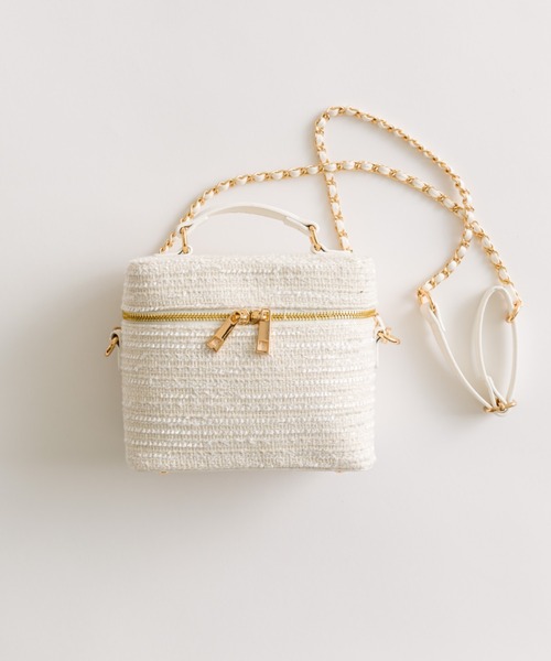 OLIVE des OLIVE（オリーブデオリーブ）の「Aimerianejoieバニティーバッグ（ショルダーバッグ・レディース・オフホワイト/ブラック/ピンク/ホワイト・FREE）」の3枚目の写真