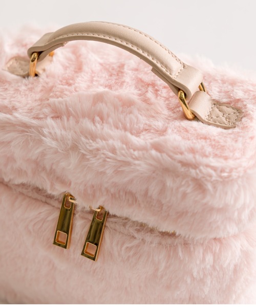 OLIVE des OLIVE（オリーブデオリーブ）の「Aimerianejoieバニティーバッグ（ショルダーバッグ・レディース・オフホワイト/ブラック/ピンク/ホワイト・FREE）」の6枚目の写真