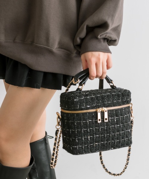 OLIVE des OLIVE（オリーブデオリーブ）の「Aimerianejoieバニティーバッグ（ショルダーバッグ・レディース・オフホワイト/ブラック/ピンク/ホワイト・FREE）」の14枚目の写真