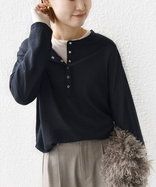 【セール】〈洗濯機可能〉シアー 裏毛 2WAY プルオーバー（Tシャツ/カットソー）｜SHIPS（シップス）