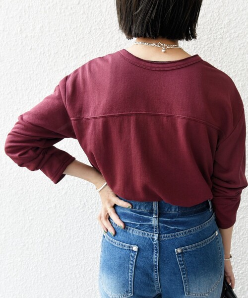 【シップス　ウィメン】〈洗濯機可能〉シアー 裏毛 2WAY プルオーバー SHIPS tシャツ 「洗濯機可能」シアー 裏毛 2WAY プルオーバー