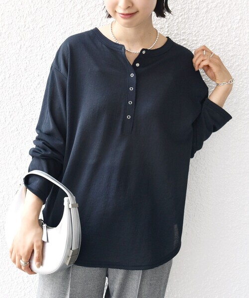 【シップス　ウィメン】〈洗濯機可能〉シアー 裏毛 2WAY プルオーバー SHIPS tシャツ 「洗濯機可能」シアー 裏毛 2WAY プルオーバー