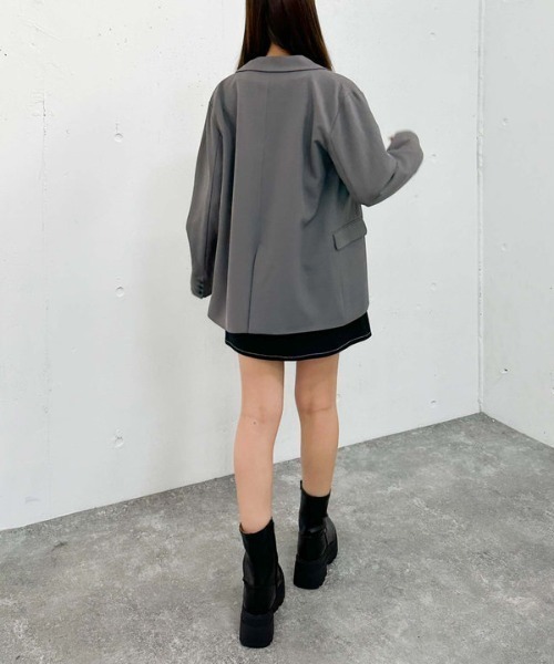 archives（アルシーヴ）の「ダブルブレストテーラードジャケット（テーラードジャケット・レディース・グレー/アイボリー/ブラック・MEDIUM）」の10枚目の写真