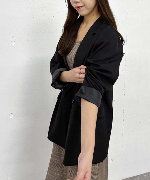 archives（アルシーヴ）の「ダブルブレストテーラードジャケット（テーラードジャケット・レディース・グレー/アイボリー/ブラック・MEDIUM）」の13枚目の写真