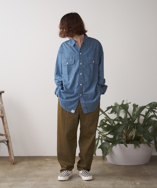 ROOPTOKYO(ループトウキョウ)の「ワンタックワイドバギーパンツ(チノパンツ・メンズ・ベージュ/カーキ/ダークネイビー/ブラック・マルチサイズ)」の3枚目の写真