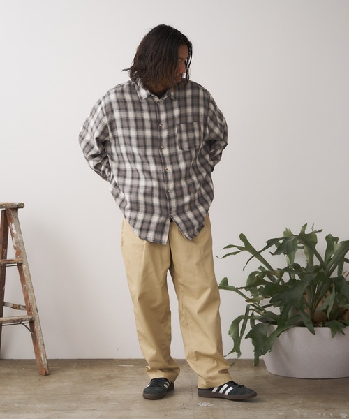 ROOPTOKYO(ループトウキョウ)の「ワンタックワイドバギーパンツ(チノパンツ・メンズ・ベージュ/カーキ/ダークネイビー/ブラック・マルチサイズ)」の14枚目の写真