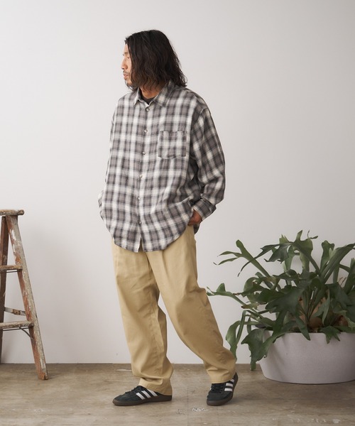 ROOPTOKYO(ループトウキョウ)の「ワンタックワイドバギーパンツ(チノパンツ・メンズ・ベージュ/カーキ/ダークネイビー/ブラック・マルチサイズ)」の15枚目の写真