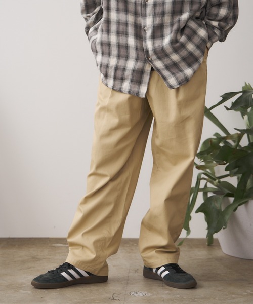 ROOPTOKYO(ループトウキョウ)の「ワンタックワイドバギーパンツ(チノパンツ・メンズ・ベージュ/カーキ/ダークネイビー/ブラック・マルチサイズ)」の9枚目の写真