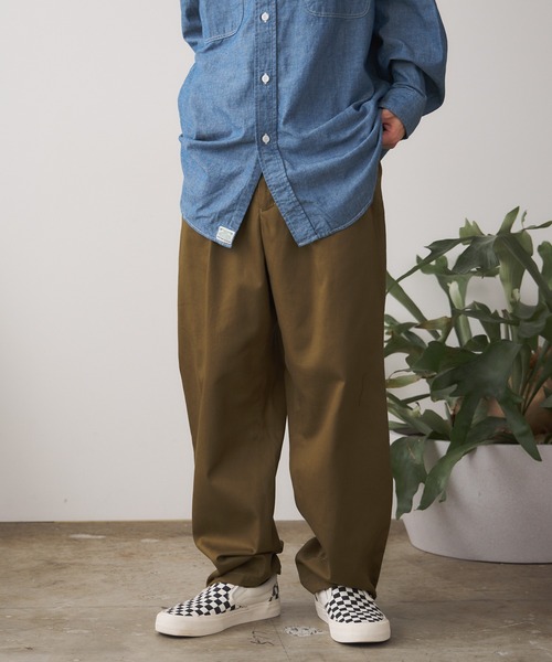 ROOPTOKYO(ループトウキョウ)の「ワンタックワイドバギーパンツ(チノパンツ・メンズ・ベージュ/カーキ/ダークネイビー/ブラック・マルチサイズ)」の18枚目の写真