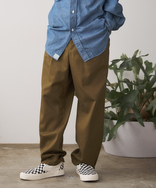 ROOPTOKYO(ループトウキョウ)の「ワンタックワイドバギーパンツ(チノパンツ・メンズ・ベージュ/カーキ/ダークネイビー/ブラック・マルチサイズ)」の19枚目の写真
