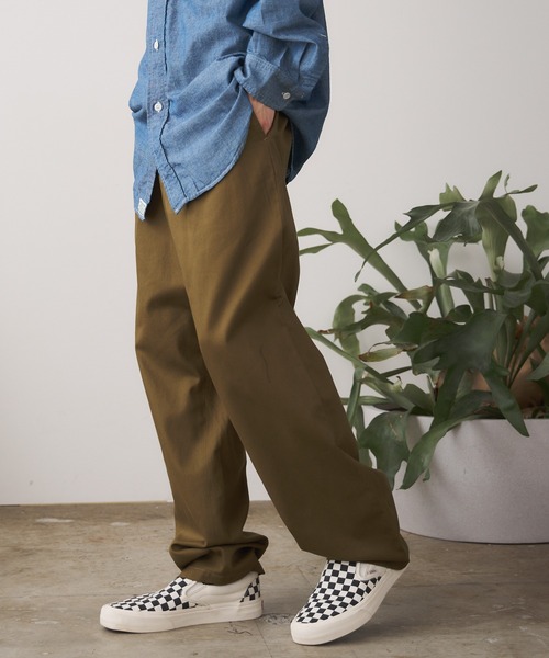 ROOPTOKYO(ループトウキョウ)の「ワンタックワイドバギーパンツ(チノパンツ・メンズ・ベージュ/カーキ/ダークネイビー/ブラック・マルチサイズ)」の20枚目の写真