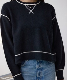 スウェットライクニットプルオーバー