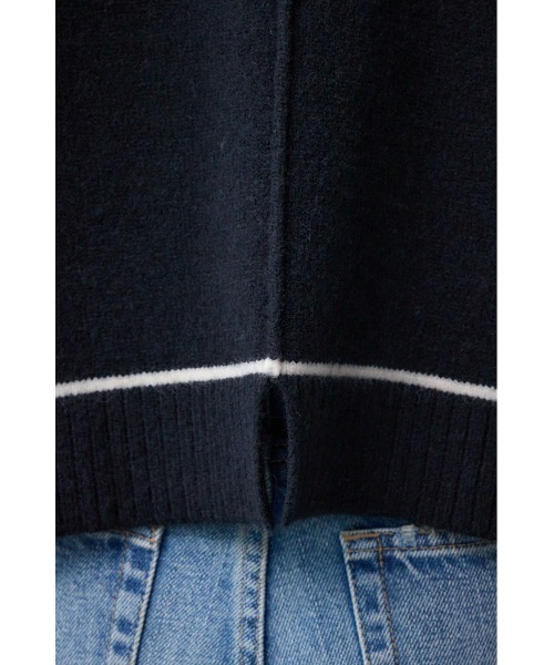 AZUL by moussy（アズールバイマウジー）の「スウェットライクニットプルオーバー（スウェット・レディース・ブラック/ダークブルー/杢グレー・FREE）」の13枚目の写真