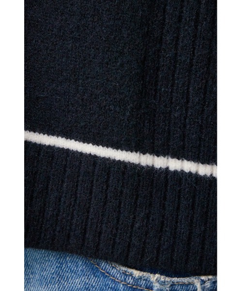 AZUL by moussy（アズールバイマウジー）の「スウェットライクニットプルオーバー（スウェット・レディース・ブラック/ダークブルー/杢グレー・FREE）」の14枚目の写真