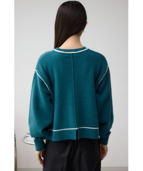 AZUL by moussy（アズールバイマウジー）の「スウェットライクニットプルオーバー（スウェット・レディース・ブラック/ダークブルー/杢グレー・FREE）」の21枚目の写真