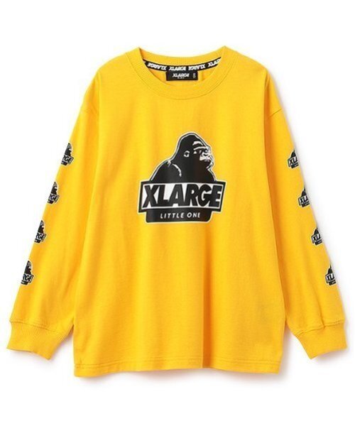 XLARGE KIDS（エクストララージキッズ）の「袖ロゴスランテッドOGゴリラ長袖Tシャツ（Tシャツ/カットソー・キッズ・ブラック/ホワイト/パープル/イエロー・80ｃｍ/90cm/100cm/110cm/120cm/130cm/140cm）」の4枚目の写真