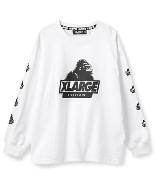 XLARGE KIDS（エクストララージキッズ）の「袖ロゴスランテッドOGゴリラ長袖Tシャツ（Tシャツ/カットソー・キッズ・ブラック/ホワイト/パープル/イエロー・80ｃｍ/90cm/100cm/110cm/120cm/130cm/140cm）」の11枚目の写真