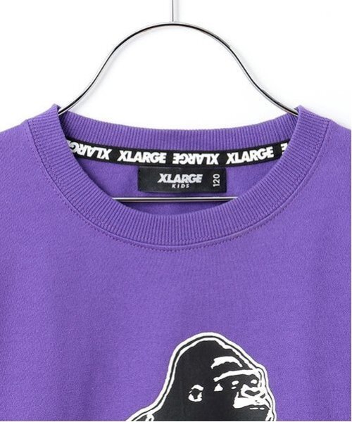 XLARGE KIDS（エクストララージキッズ）の「袖ロゴスランテッドOGゴリラ長袖Tシャツ（Tシャツ/カットソー・キッズ・ブラック/ホワイト/パープル/イエロー・80ｃｍ/90cm/100cm/110cm/120cm/130cm/140cm）」の14枚目の写真