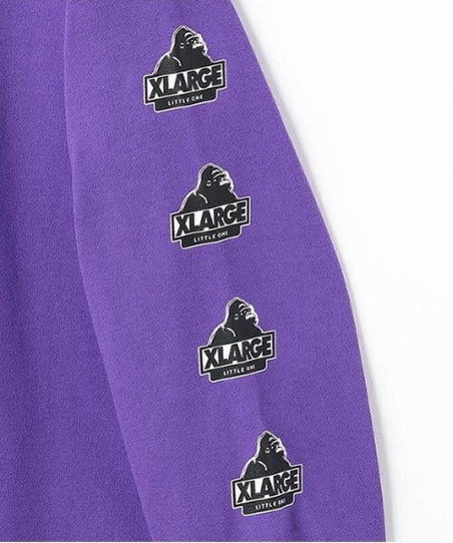 XLARGE KIDS（エクストララージキッズ）の「袖ロゴスランテッドOGゴリラ長袖Tシャツ（Tシャツ/カットソー・キッズ・ブラック/ホワイト/パープル/イエロー・80ｃｍ/90cm/100cm/110cm/120cm/130cm/140cm）」の16枚目の写真