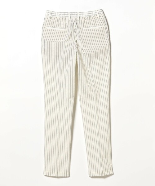 CIRCOLO 1901（チルコロ 1901）の「【別注】DEVORE Incipit / コットン シアサッカー ストライプ 2プリーツ イージースラックス（その他パンツ・メンズ・ホワイト系その他2・46）」の5枚目の写真