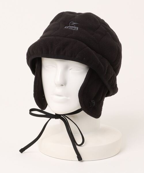 CHUMS（チャムス）の「【CHUMS/チャムス】 Booby Stitch Fleece Hat（ハット・レディース・ホワイト/ブラック・FREE）」の2枚目の写真