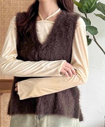 【apres jour clair】シャギーニットベスト【ZOZOTOWN限定アイテム】