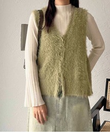 【apres jour clair】シャギーニットベスト【ZOZOTOWN限定アイテム】