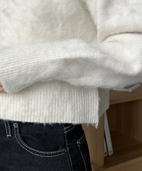 CAPRICIEUX LE'MAGE（カプリシューレマージュ）の「【shio企画】フラッフィーショートカーディガン（カーディガン/ボレロ・レディース・オフホワイト/ピンク/ブラウン/チャコールグレー・FREE）」の20枚目の写真