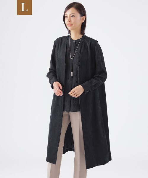 【セール】【L】【ウォッシャブル】ストレッチスエードジャンパースカート（ワンピース）｜TRANS WORK（トランスワーク） 27,500円