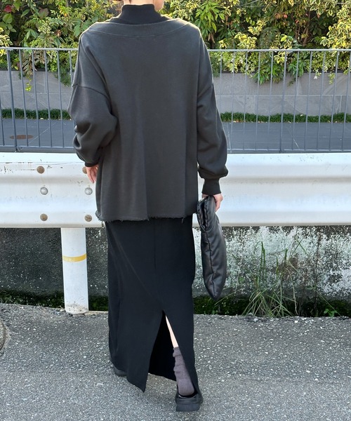 select MOCA（セレクトモカ）の「オフショルダーダブルジップトップス（スウェット・レディース・チャコールグレー/グレー・FREE）」の14枚目の写真