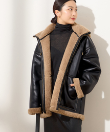 journal standard L'essage | フェイクレザーボア パーカーコート(その他アウター)