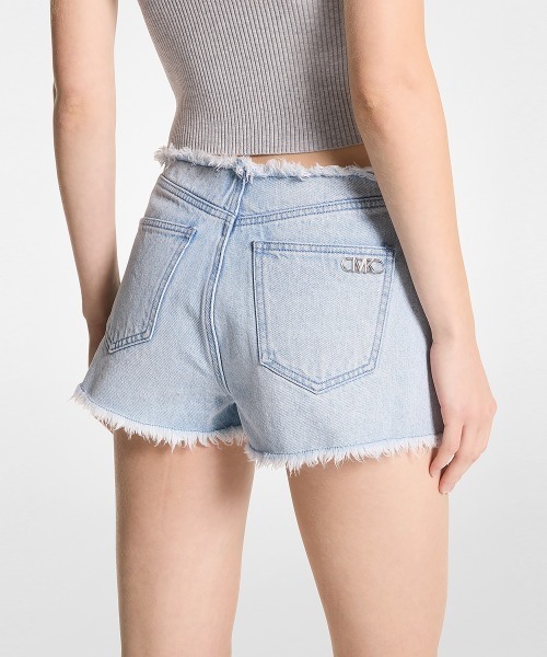 【セール】フレイドデニム ショートパンツ（デニムパンツ）｜MICHAEL KORS（マイケルコース）