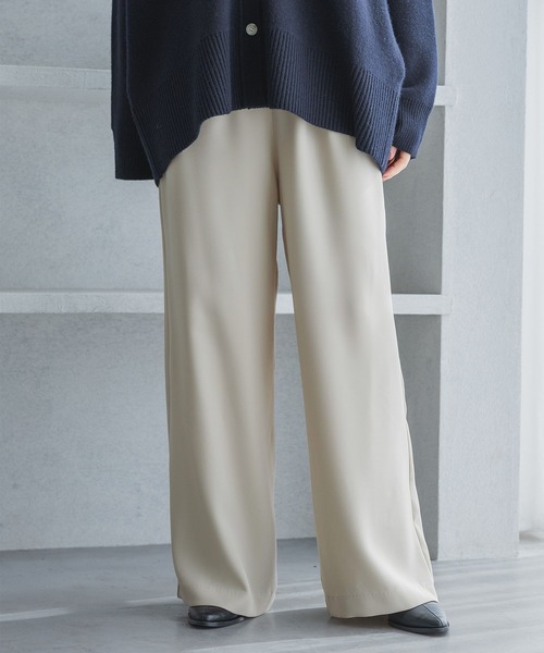 A part by（アパートバイ）の「ジョーゼットイージーパンツ（その他パンツ・レディース・ブラック/ベージュ・FREE）」の6枚目の写真