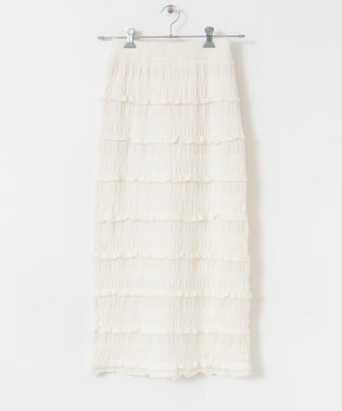 URBAN RESEARCH Sonny Label(アーバンリサーチサニーレーベル)の「ニットレースイージースカート(スカート・レディース・ブラック/アイボリー・FREE)」の3枚目の写真
