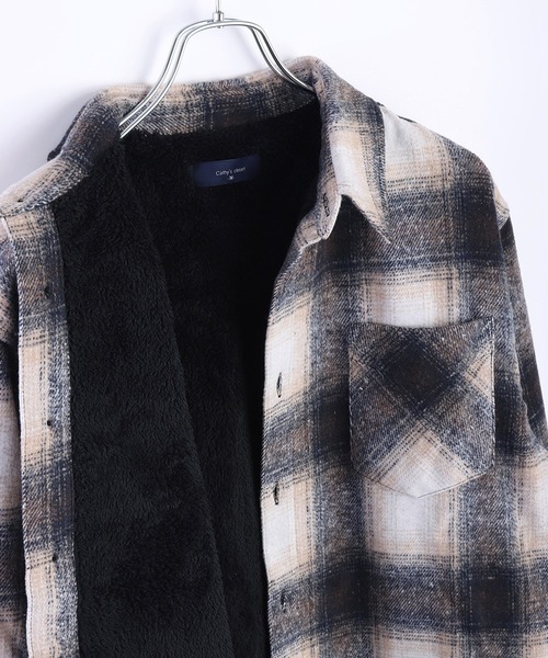 セール】裏ボア オンブレチェックシャツ（シャツ/ブラウス）｜WESTSEA