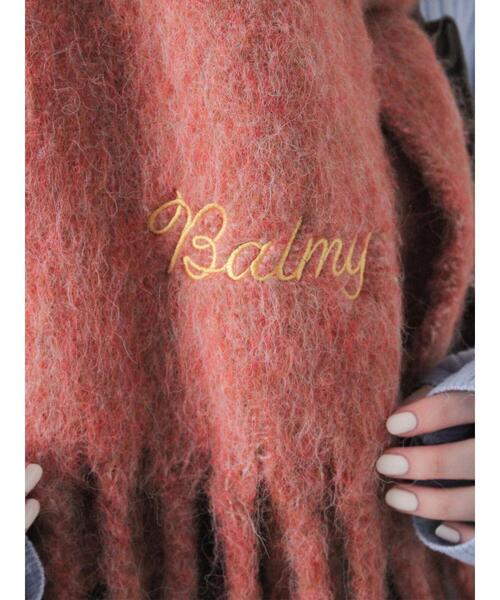 ehka sopo（エヘカソポ）の「刺繍入りマフラー（ストール/ショール・レディース・キナリ/サックスブルー/オレンジ・F）」の5枚目の写真