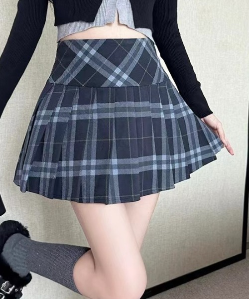 ENFOLD 巻きスカート付チェックパンツ 巻きスカート風チェック柄ロングスカート | COPINE