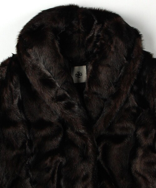 Firsthand(ファーストハンド)の「The Garment/ザ ガーメント Dixie Coat / 20765 / ショールカラーファージャケット(ブルゾン・レディース・ブラウン・6)」の3枚目の写真