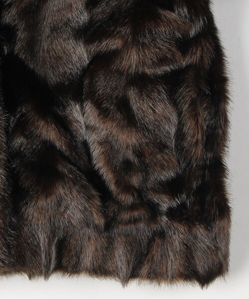 Firsthand(ファーストハンド)の「The Garment/ザ ガーメント Dixie Coat / 20765 / ショールカラーファージャケット(ブルゾン・レディース・ブラウン・6)」の4枚目の写真