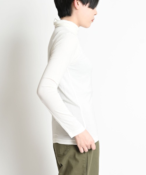MARAI(マーライ)の「日本製 椿オイル加工 タートルネック 保湿インナー ストレッチ(Tシャツ/カットソー・レディース・ブルー/グレー/ベージュ/ホワイト/ブラック・FREE)」の20枚目の写真